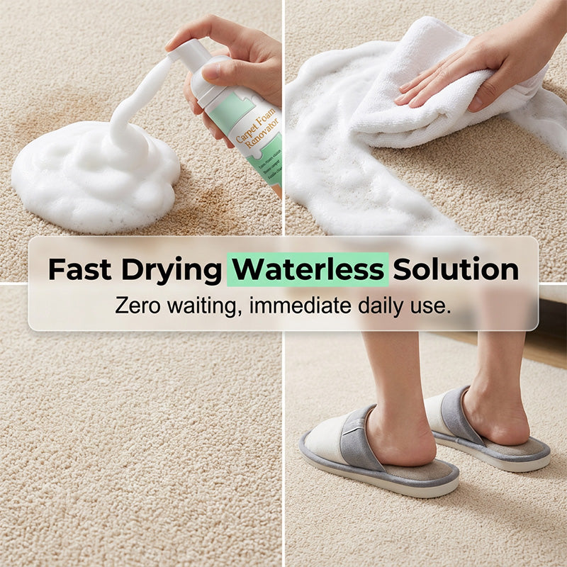 🔥Limited Time Promotion 70% OFF🔥 Waterless Carpet Foam Stain Remover with Towel