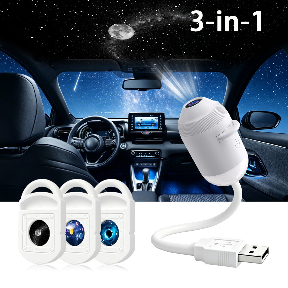 🌌2-in-1 Galaxy Projector Night Light with Flexible Gooseneck | USB Starry Sky Projector for Bedroom