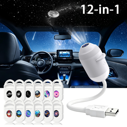 🌌2-in-1 Galaxy Projector Night Light with Flexible Gooseneck | USB Starry Sky Projector for Bedroom