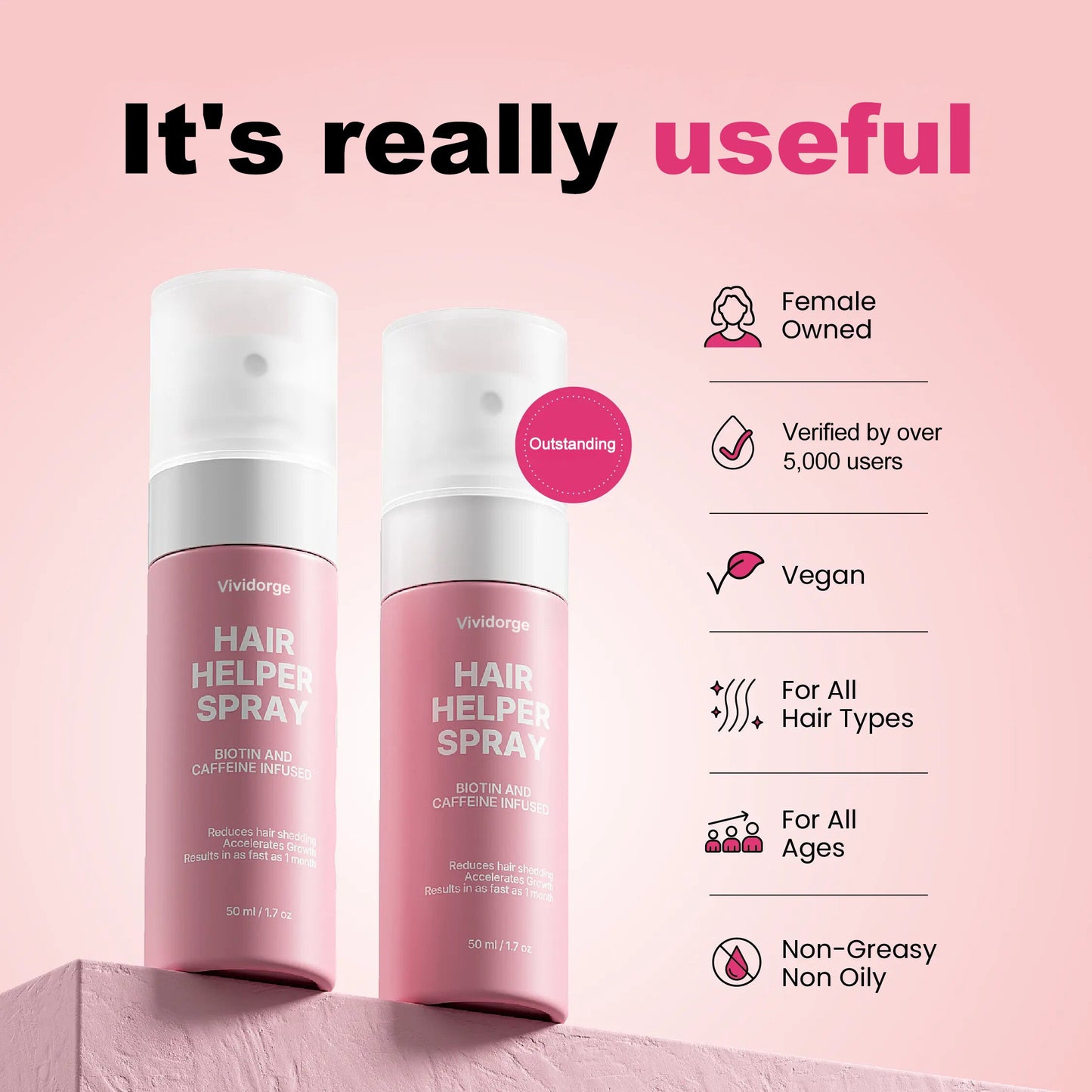 💖Last day: 20% off for a limited time | Vividorge Hair Helper Spray