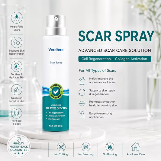Verdtera®👩‍⚕️ 7-day Severe Scars and Stretch Marks Elimination Spray - Painless and Invisible, Highly Effective Scar Removal Spray